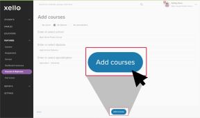 Add courses page. The "By specialization" button is selected. A school, a course, and a specialization have been entered. The "Add courses" button is highlighted with a cursor selecting it